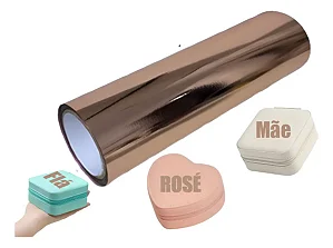 Filme De Recorte Termocolante Rosé Metálico 24cmx 1m