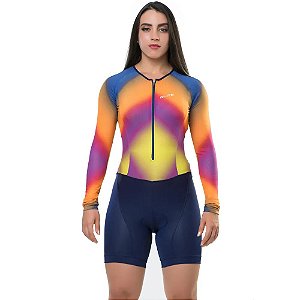 MACAQUINHO CURTO CICLISMO ELITE MANGA LONGA UV 50 TOUR DOS ALPES G