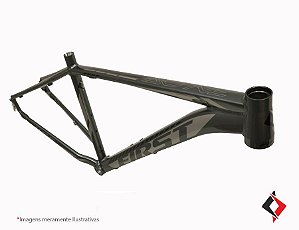 Quadro First MTB Active tapered 29x17,5 - Grafite brilho