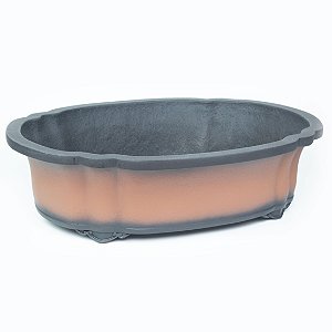 Vaso Grande Para Bonsai Oval Flor Koda em Fibra de Vidro de Alta Resistência 52 X 40 X 15 cm