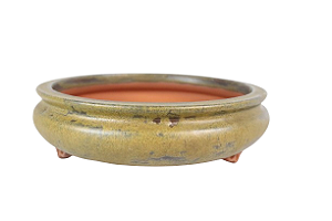 Vaso Redondo Esmaltado  Criva ceramica  20 X 3,5 cm