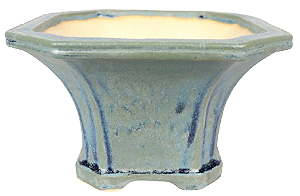 Vaso Para Kengai e Han kengai Octagonal  Esmaltado Onodera 18 X 10,5  cm