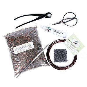 Kit Completo de Transplante (Troca de terra) para Bonsai com Alicate Bola 1ª Linha