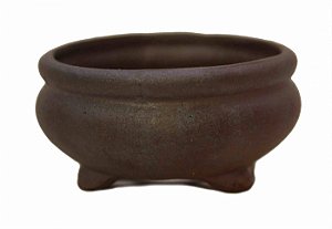 Vaso para Mame e Shito Redondo Terracota Izumi 7 X 3,5 CM (Diâm. X Alt)