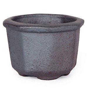 Vaso Mame e Shito Octagonal Terracota Izumi 4,5 X 3 cm