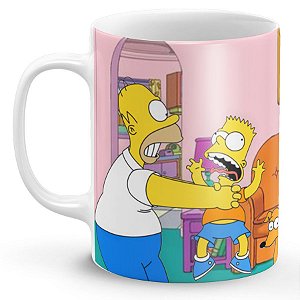 Caneca Dia dos Pais Homer Simpson e Bart