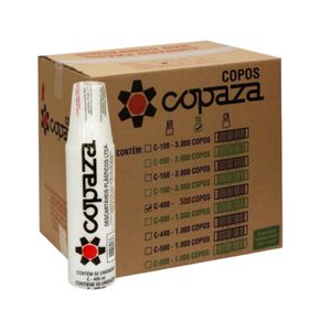 Copo Descartável para Água PS Branco 180ml com 2500 Unidades - Copaza