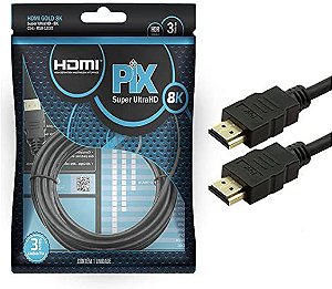 Cabo Video Hdmi X Hdmi 1,8mt 8k 2.1 Gold F30240bb