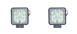 Farol 12led Auxiliar Quad 12v/24v 27w  Br-f Par 110x110