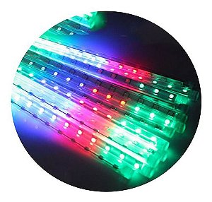 Lampadas Natal 8pcs Tubo Leds Rgb 50cm Biv