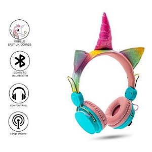 Fone(g)st Headphone Bluetooth Unicornio Rosa