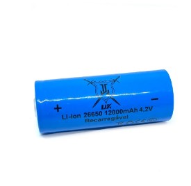 Bateria 4,2v 12000mah Li-ion 25x65m 26650 C/top Fnb