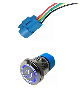 Chave Ld 3a C/led 12vdc 16mm C/trava (anti-vandalismo)