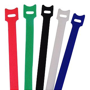 Abracadeira Velcro 200x12mm Color Kit5pc