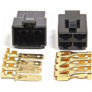 Conector 4v Plastico C/term Faston(cj)30240