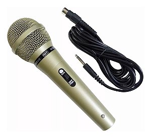 Microfone Mao Mud515 Dourado Met 5mt Mxb/fstm