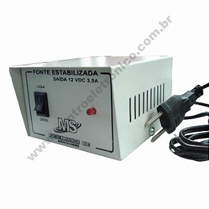 Fonte 12v 3,5a Estab Mesa Metal Ms Biv