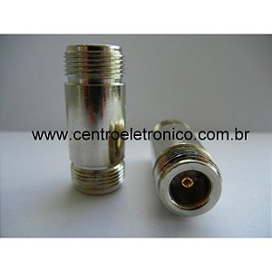 Conector N Femea+femea Emenda Dupla Femea