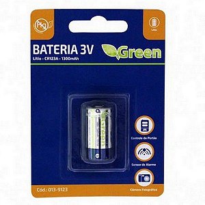 Bateria 3v Lithium Cr123a 1300ma Green F2770