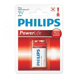 Bateria 9v Alkalina Philips Blister F903bb