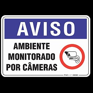 Placa Ambiente Monitorado Cameras(alumin