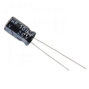 Capacitor Eletrol 100mfx25v 6x11mm 105gr