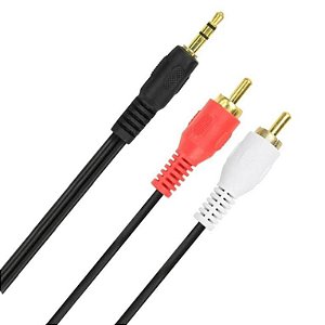 Cabo Audio 1p2st+2rca 1,80mt Niq Pt F5086bb