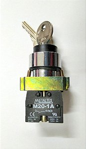 Chave Seletora C/chave Ld 2pos 3amp 22mm 90gr Mtx