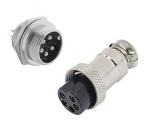 Conector Circular 5v Painel Macho+femea-par