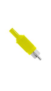 Plugue Rca Plast Metal Amarelo