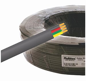 Cabo Chato Liso 4x26awg Preto