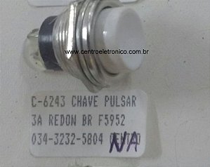 Chave Tecla Ldl 6a 3t Redonda 18mm Verm