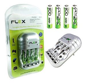 Carregador 1,2v Pde 2xaa/aaa C/pilhas 4xaa F/l