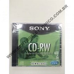 Mdrw Sony 74min Regravavel(mini Disc)