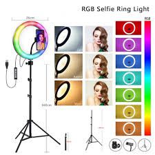 Lampada Ring Light Led C/usb Rgb Mj26