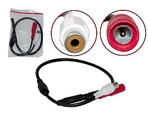 Microfone Escuta P/40mts Cftv Eletreto C/12vdc F25425bb