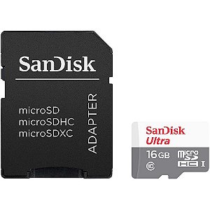 Cartao(g)memoria Micro 16gb+adap Sandisk