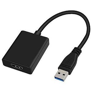 CONVERSOR VIDEO USB PARA HDMI FEMEA + P2 STEREO FEMEA