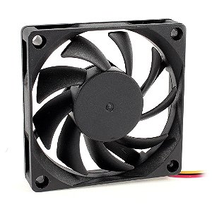 Ventilador 12v 70x70x15 2f Nylon/buch F2770