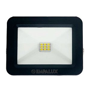 Refletor 1led Smd 10w Br-frio Preto Taschibra