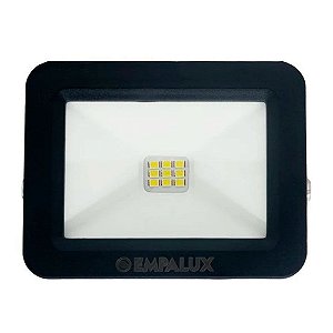 Refletor 1led Smd 10w Br-frio Preto Empal/avant