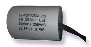 Capacitor Partida 25mfx250vac Cbb60 2f F1281