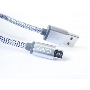 Cabo(g)usb A-m V8 3mt Nylon Prata Kaidi