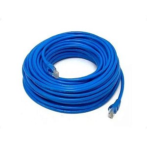 Cabo Patchcord Cat5e 30mt Azul Rj45 F37245bb