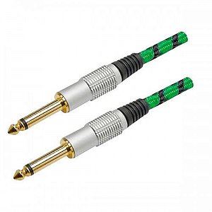Cabo Guitarra P10mx2 5mt Pt+vm Nylon