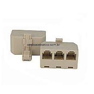 Adap Tel 6p4 Tipo T Rj11 1macho+3fe Rj11