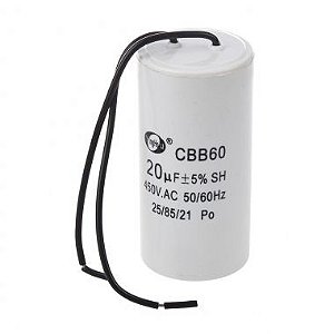 Capacitor Partida 20mfx400vac Cbb60 2f F3092bb-75x40mm