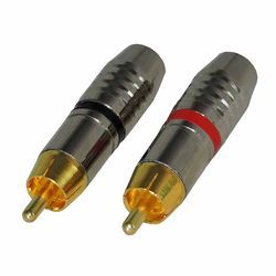 Plugue Rca Macho Metal Vm+pt(o Par)6mm Uso-prof