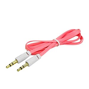 Cabo Audio 1p2st+1p2st 1,2mt Fitado Rosa