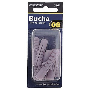 Bucha 6mm Pde Poliprop Blister 10pcs